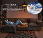 ELUCHANG Oversized 79" Modular Sectional Sofa Bed, Comfy Cloud Couch - Image 6