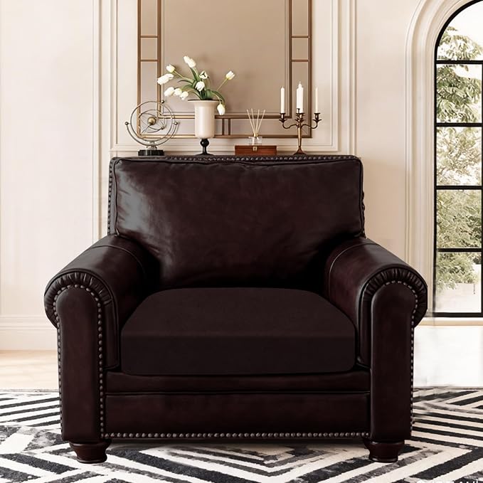 ANARACHON Leather Look Couch Cushion Covers Sofa Seat Slipcovers Sets Couches - Image 2