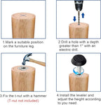 WAFJAMF Adjustable Furniture Levelers Screw in Threaded, Adjustable Levelers - Image 5