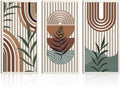 IARTTOP Large Boho Wood Wall Art 16x32 Inch Mid Century Modern Bohemian Wooden by IARTTOP