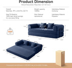 Convertible Sofa Bed with Corduroy Pillow, Comfy Floor Sofa Bed Compressed Sofa - Image 2