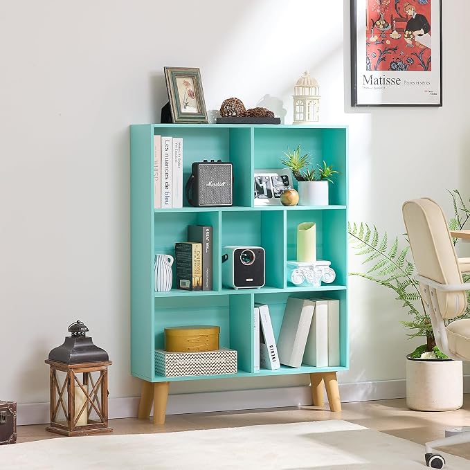 LEYAOYAO 7 Cube Bookshelf 3-Tier Bookcase - Image 10