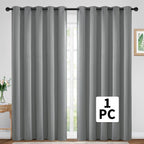 Yakamok Dove Grey Room Darkening Curtains 84 inch Sliding Door Drapes | 1 - Image 2
