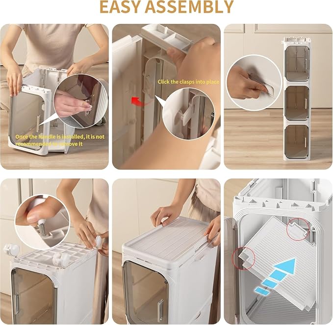 3-Tier Tall Narrow Storage Cabinet, Slim Bathroom Storage Cabinet - Image 6