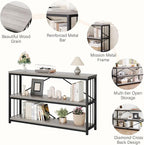 LVB Farmhouse Entryway Table, Metal Wood Console Table - Image 4