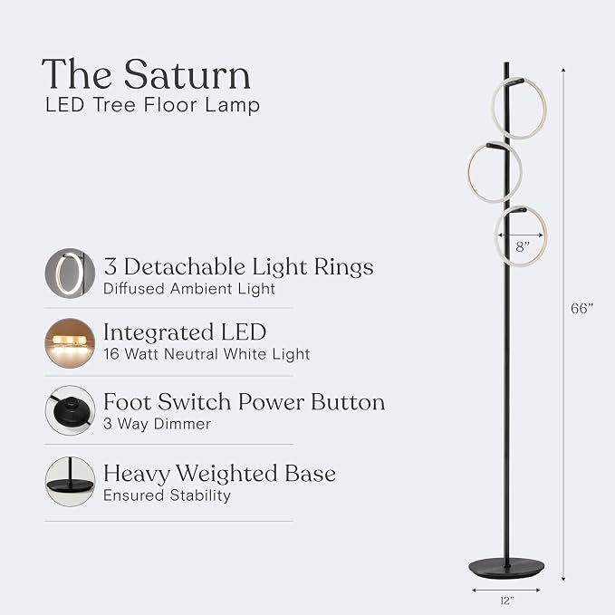 Brightech Saturn LED Tree Floor Lamp - Image 3