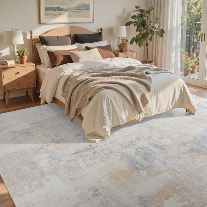 5x7 Ft Area Rugs for Living Room, Soft Non-Slip Washable Rugs Modern Abstract - Image 4