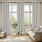 MIULEE Blackout Curtains for Bedroom 2 Panels 40x84 Inch Long Natural White | - Image 6