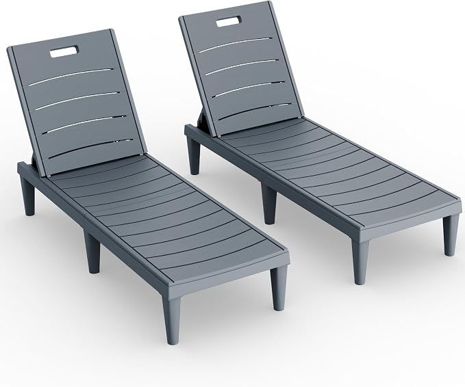 Devoko Outdoor Chaise Lounge Chair Set of 2 by DEVOKO