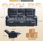 BOSMILLER Reclining Sofa with Cup Holders - Image 2