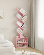 SUNMORY 6 Tier Tree Bookshelf, Small Bookcase - Image 8