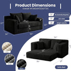 3-in-1 Convertible Sofa Bed: Boneless Loveseat Sleeper & Folding Couch Bed - Image 2