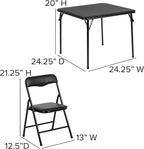 Flash Furniture Mindy Kids 3-Piece Folding Table and Chairs Set - Image 5
