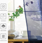 SpaceDresser Sheer Voile Window Treatment Rod Pocket Curtain Panels - Image 7