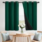 SimpleHome Dark Green 100% Blackout Curtains Room Darkening Living Room 36 | by SimpleHome