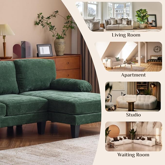 Karl home 111" Sectional Sofa U-Shaped 4-Seat Couch - Image 6