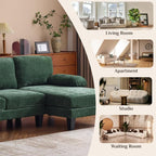 Karl home 111" Sectional Sofa U-Shaped 4-Seat Couch - Image 6