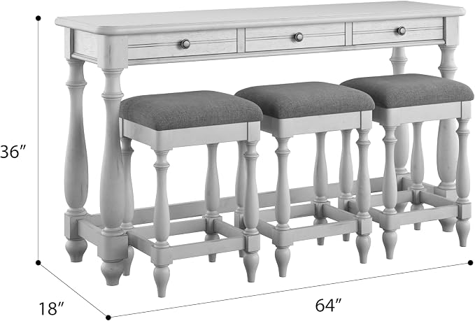 Wallace & Bay Mariano Oyster Shell 64" Wide Sofa Table - Image 3