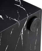 16'' Cube Coffee Table with Marble Stone Pattern, Square No Assembly End Table - Image 8