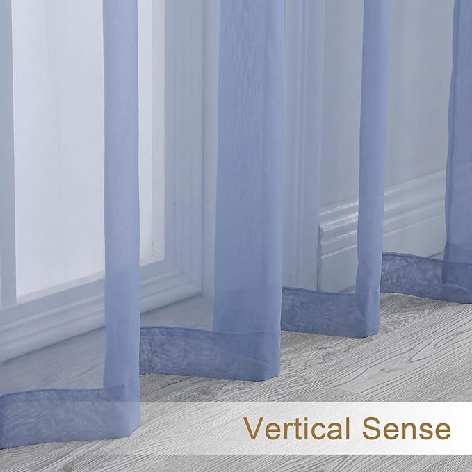 Chyhomenyc Sheer Tier Curtains 24 Inch Length - Image 6