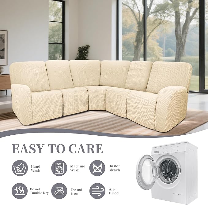 100% Waterproof Sectional Recliner Couch Covers - Image 8