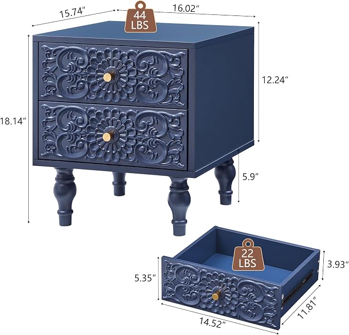 Nightstand, Farmhouse Bedside Table - Image 2