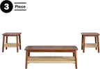 Alaterre Furniture Calais 3-Piece Solid Wood Coffee Table Set - Image 4