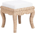JONATHAN Y Rowan 18.5" Natural Woven Rattan Vanity Stool by JONATHANY