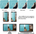Chyhomenyc Sheer Curtains 63 Inch Length 2 Panels, Aqua | Light Filtering - Image 4