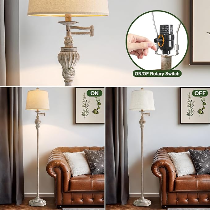 G-SAFAVA 61" Vintage Floor Lamp - Image 8