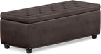 SIMPLIHOME Hamilton Storage Ottoman by SimpliHome