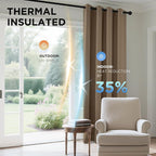 Joydeco Blackout Curtains 45 Inch Length 2 Panels Set, Thermal Insulated Long - Image 4