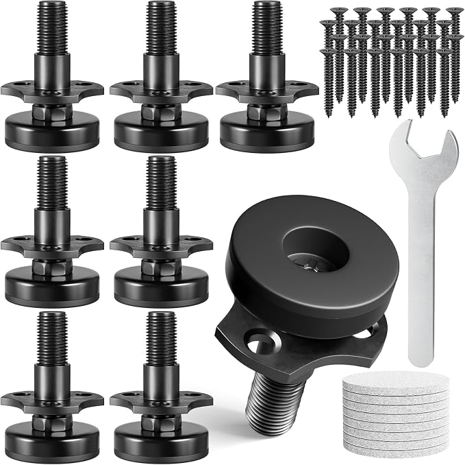 MROCO Adjustable Leveling Feet, 3/8"-16 Thread T-Nut Kit Furniture Levelers by MROCO