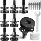 MROCO Adjustable Leveling Feet, 3/8"-16 Thread T-Nut Kit Furniture Levelers by MROCO