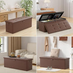 DocSafe Storage Ottoman Bench, Fireproof＆Waterproof Folding Bench - Image 3