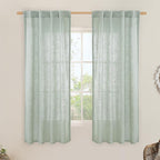 63 Inch Semi Sheer Linen Curtains by LAMIT