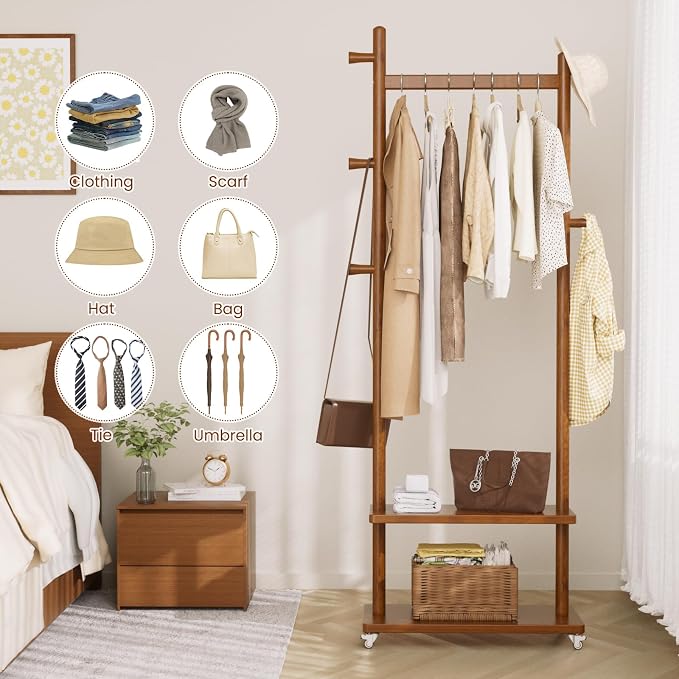Taitiy Coat Rack Freestanding Clothing Rack - Image 3