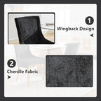 Upholstered Dining Chairs Set of 4, Modern Fabric Side Chairs - Image 5