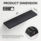 BAYKA Floating Shelves for Wall, 36 Inches Long Black Wall Mounted Rustic Wood - Image 6