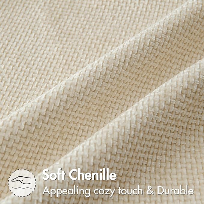 MIULEE Decorative Lumbar Throw Pillow Covers 12x20 in Neutral Cream 2 Pack | - Image 8