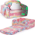 Kids Couch, 2-in-1 Soft Toddler Couch Fold Out by Unknown