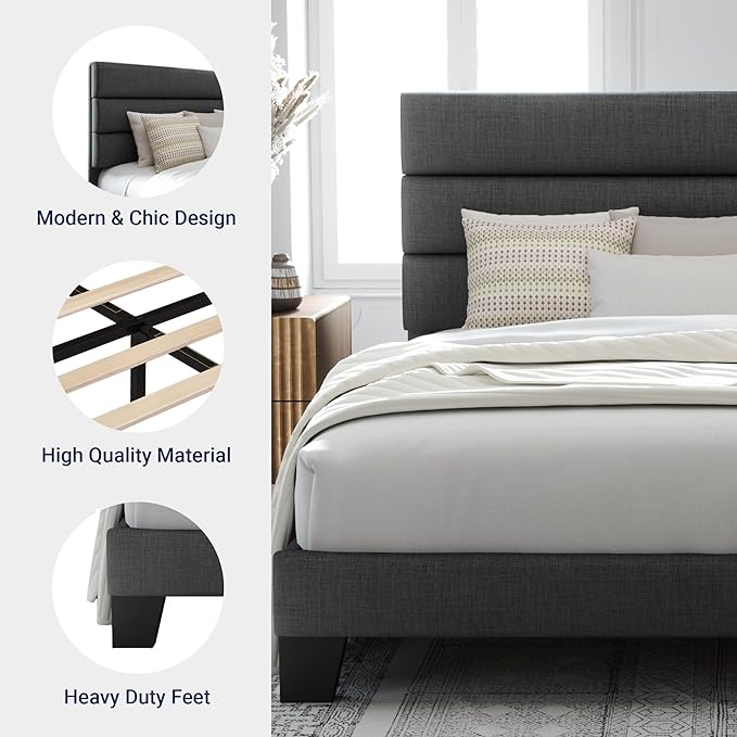 Allewie Full Size Platform Bed Frame - Image 6