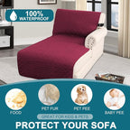 Turquoize 100% Waterproof Sofa Covers Chaise Lounge L Shape Sofa Protector Slip - Image 2