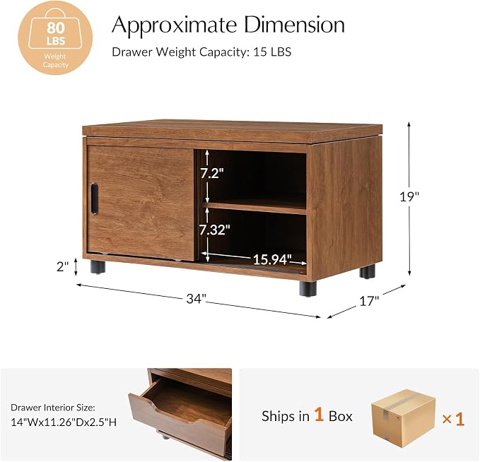 HULALA HOME Sofa Side Table - Image 2