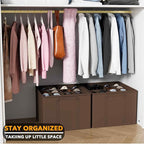 SpaceAid Shoe Organizer for Closet, 2 Pack Foldable Shoe Storage Containers - Image 6