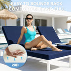 L'AGRATY Outdoor Lounge Chaise Cushion: 72x21x3 Inch Waterproof Lounge Chair - Image 3