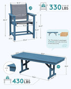 SERWALL 9 Piece Outdoor Dining Set - Image 2