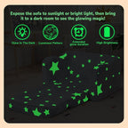 MeMoreCool Glowing Star Kids Chair, 2-in-1 Foldable Kids Couch - Image 4