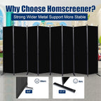 Room Divider 6FT Portable Room Dividers and Folding Privacy Screens, 8 Panel - Image 3