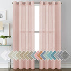 H.VERSAILTEX Linen Curtains Natural Blended Curtain Panels by HVERSAILTEX